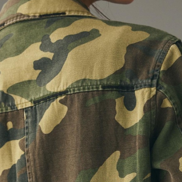 DOLAN/Anthropologie Embroidered Camo Utility Jacket - NWT - Sz. L - Picture 3 of 10